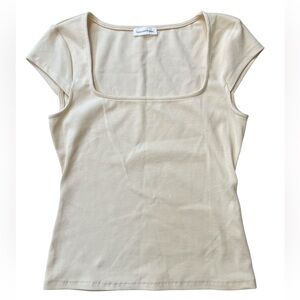 Lovers + Friends Buttercream Yellow Short Sleeve Tee